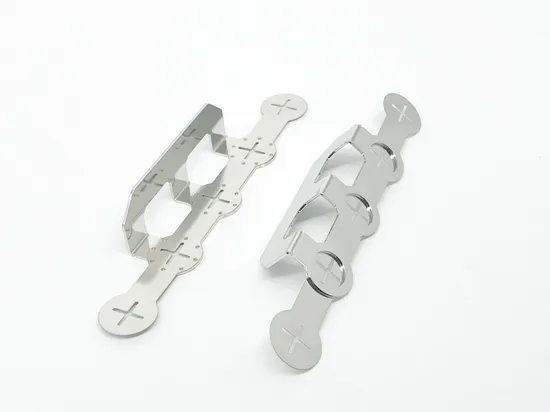 Jeu de barres au Lithium Rak Las Titik Strip Nikel 18650 Lembar Pelat Tembaga Konektor Tab 5X1 Pun 5X1 Busbar pour batterie