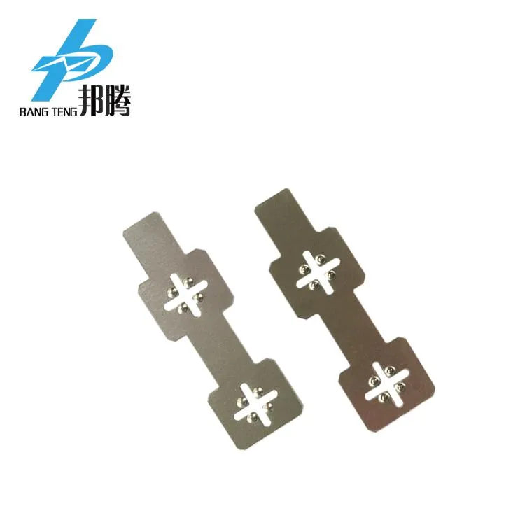 批发 18650 镍板带凸点易焊接锂电池连接器 18650 2p 镍片