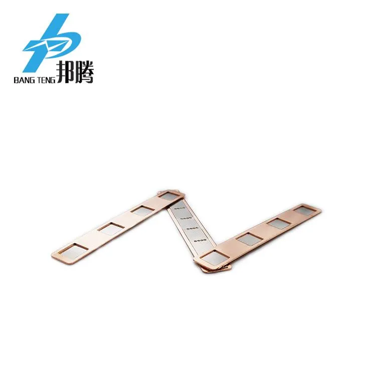 定制4p 18.5mm间距镀锡铜母线18650电池铜连接器母线连接器铜排铜线接线器