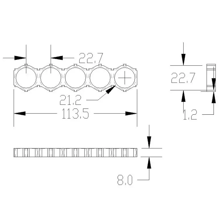Cucstom 5p 21700 锂 电池支架 适用于电池组 塑料电池 电池座 电池座 铅酸电池极板