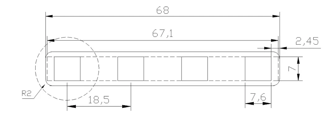 定制 4p 18.5mm 间距镀锡 铜排s 18650 电池连接器铜镀带铜镍片锂电池