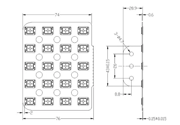 定制 4X5 铜排 适用于 18650 电池点焊锂电池电池连接器 母线连接器铜排
