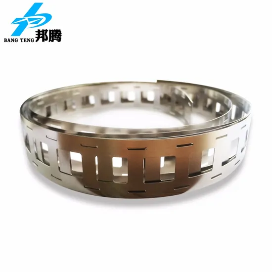 Bentuk H 2p18650 Pengelasan Titik Baterai Strip Baja Berlapis Nikel untuk Paket Baterai Lithium Lembar Nikel Pelat Strip Baja Berlapis Nikel