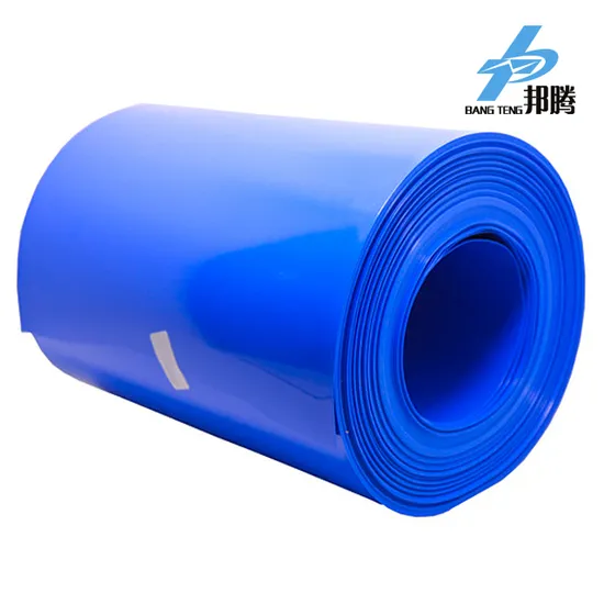 500 mm Film Penyusut Panas PVC Biru Lay-Flat pour le paquet de batterie