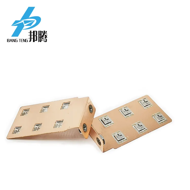 定制动力电池组母线铜片 2*3p 母线铜片 18650 电池连接器铜镍片