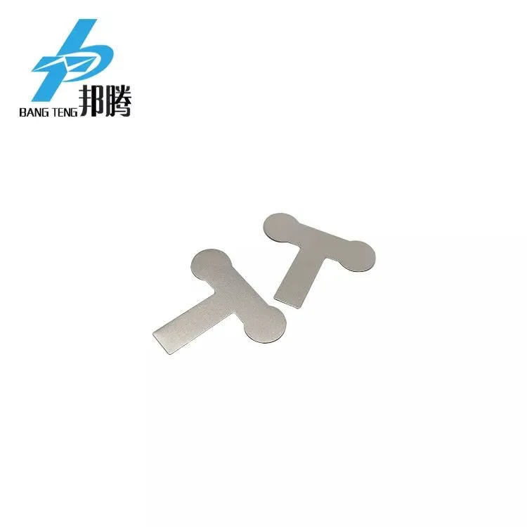 批发 OEM 电池镍片 2p 18650 18.4mm 电池片 T 型电池连接器 18650 纯镍片锂电池连接器纯镍带