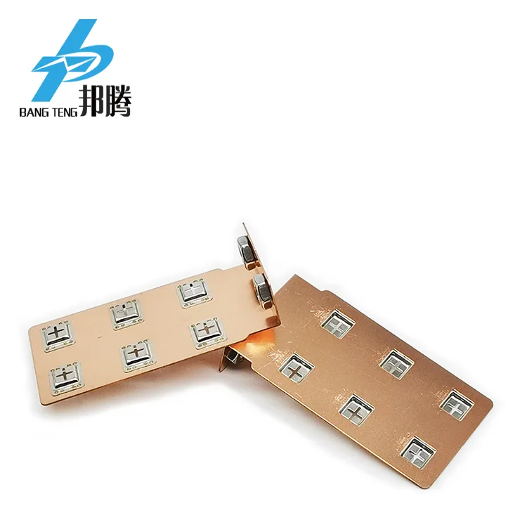 定制动力电池组母线铜片 2*3p 母线铜片 18650 电池连接器铜镍片