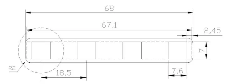 定制4p 18.5mm间距镀锡铜母线18650电池铜连接器母线连接器铜排铜线接线器
